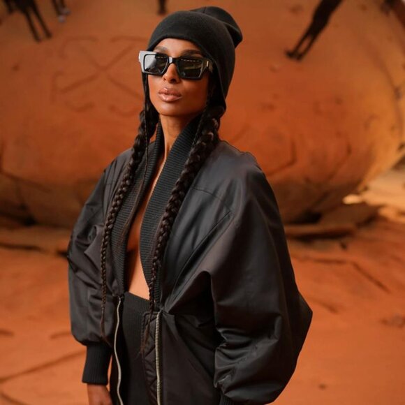 Saint Laurent SL572 001 Sunglasses Black with Silver Square Frame, Grey Lenses - Picture 11 of 15